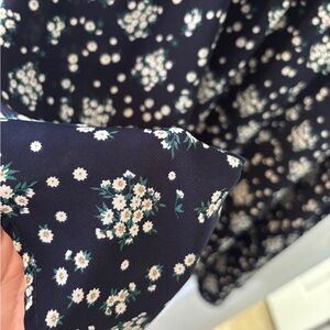 Floral Print Navy Shirt Dress sleeveless